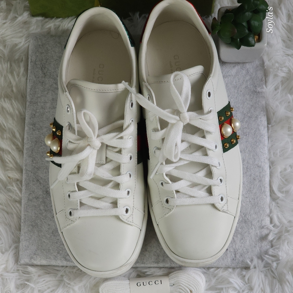Gucci Spiked Women's Sneakers - Picture 7 of 11
